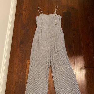 UO Stripped Button Romper